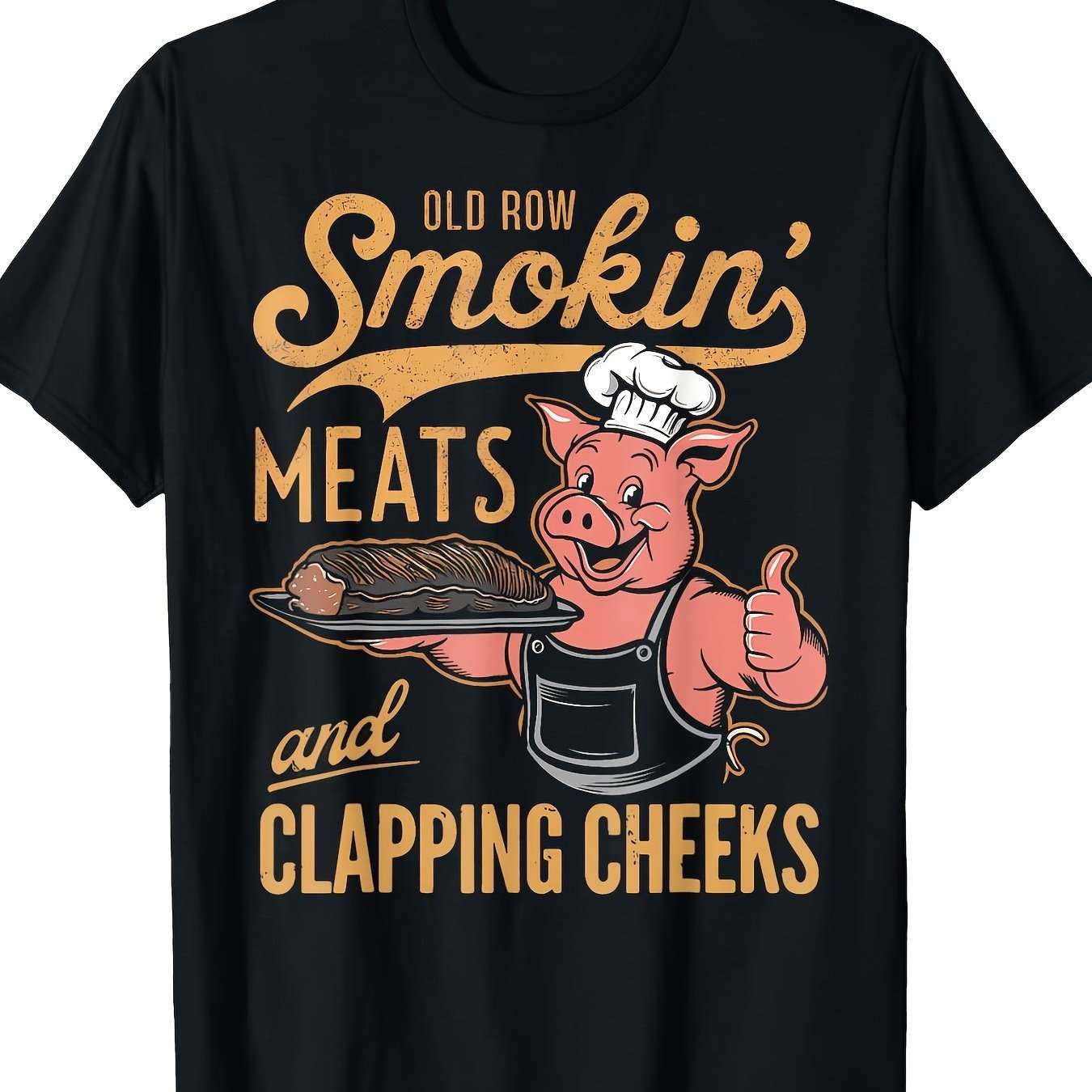 Smoked Pork Ribs And Funny Face Slapping Barbecue T-shirt, Men's T-shirt - Funny Ask Tees