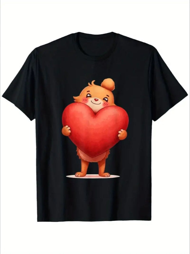 Love Valentine'S Day T-Shirt, Couple T-Shirt, Couple Christmas, Fashion Casual T-Shirt, Short-Sleeved T-Shirt - Funny Ask Tees