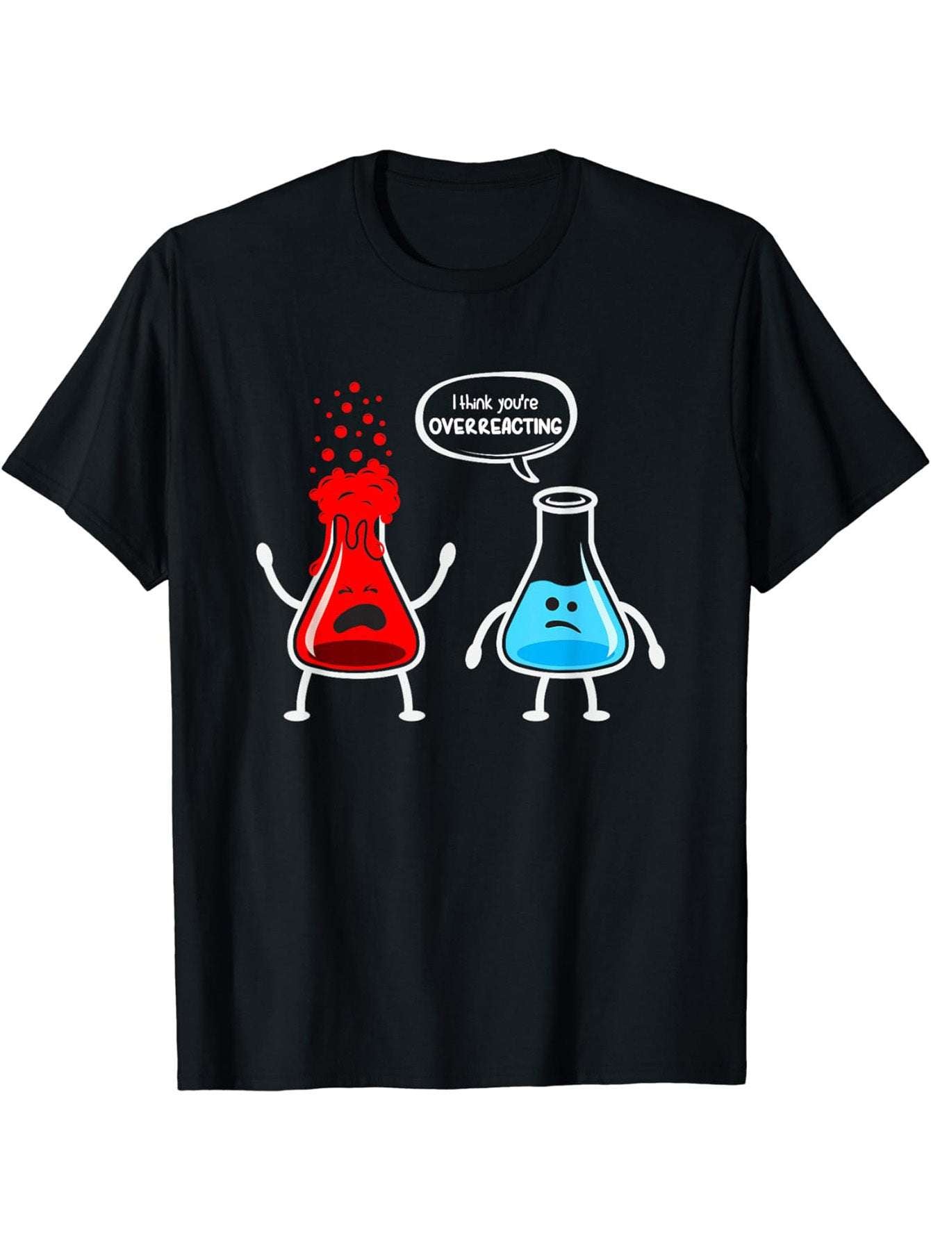 Funny Cartoon Chemical Bottle Pattern Men's Elastic Short Sleeved Round Neck T-shirt, Summer Outdoor - Funny Ask Tees