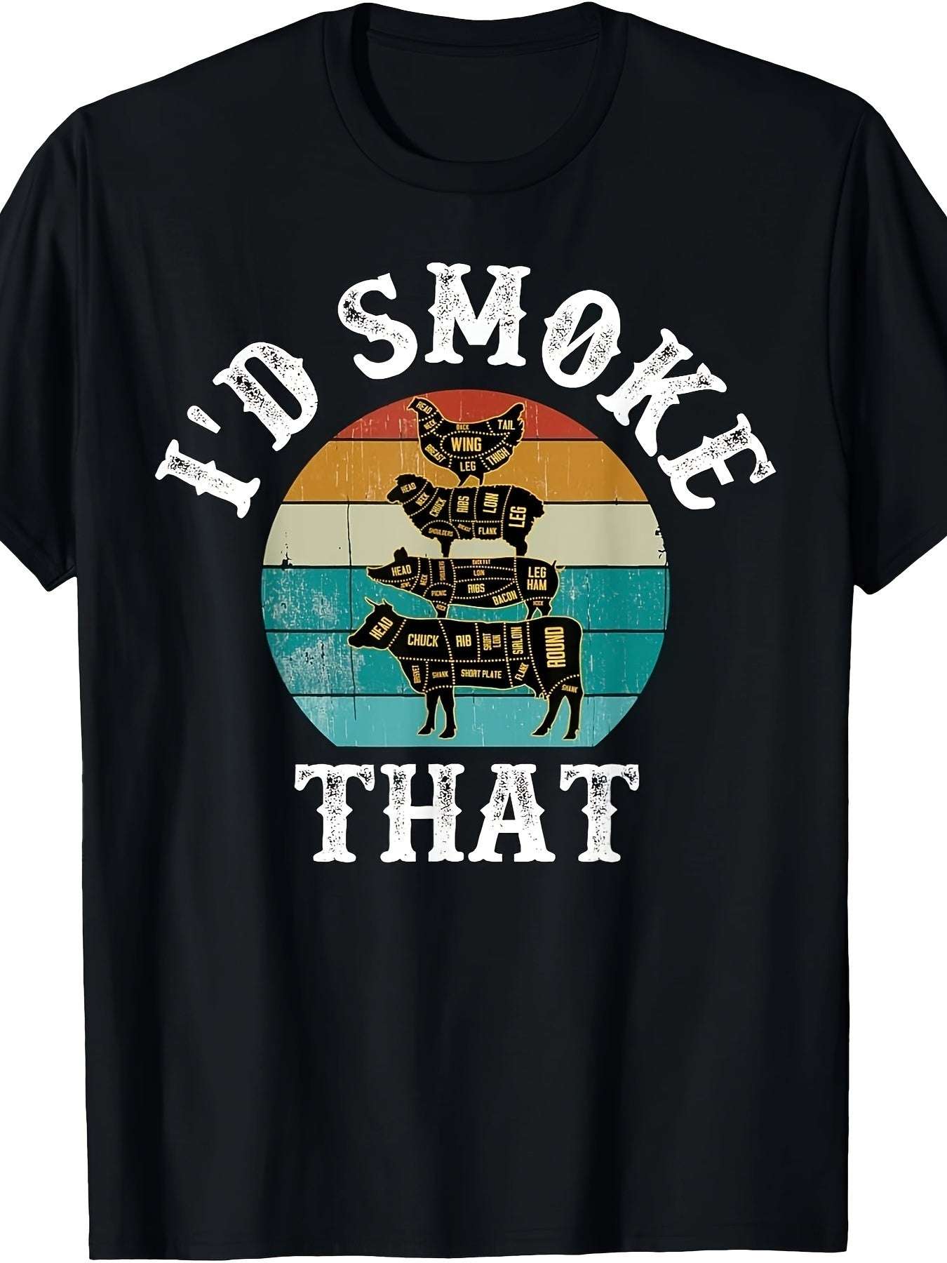 Funny Retro Barbecue Party Smoking Chef Dad Gift - I Will Smoke That T-shirt - Funny Ask Tees