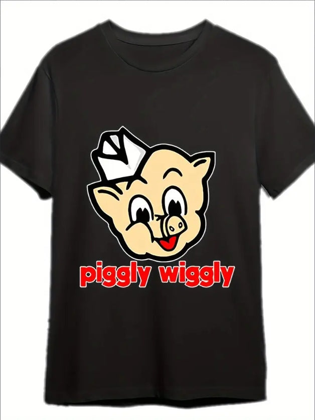 Piggly Wiggly T-shirt Men's Short-sleeved Funny Pattern T-shirt - Funny Ask Tees